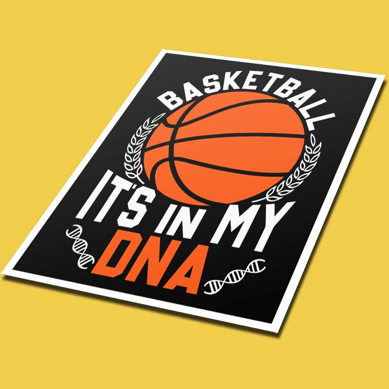 پوستر کارنيکا طرح عاشق بسکتبال Basketball Lover کد 40295 مجموعه 8 عددی