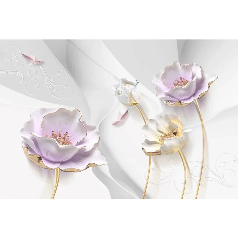 پوستر دیواری سه بعدی مدل غنچه کد p33kl