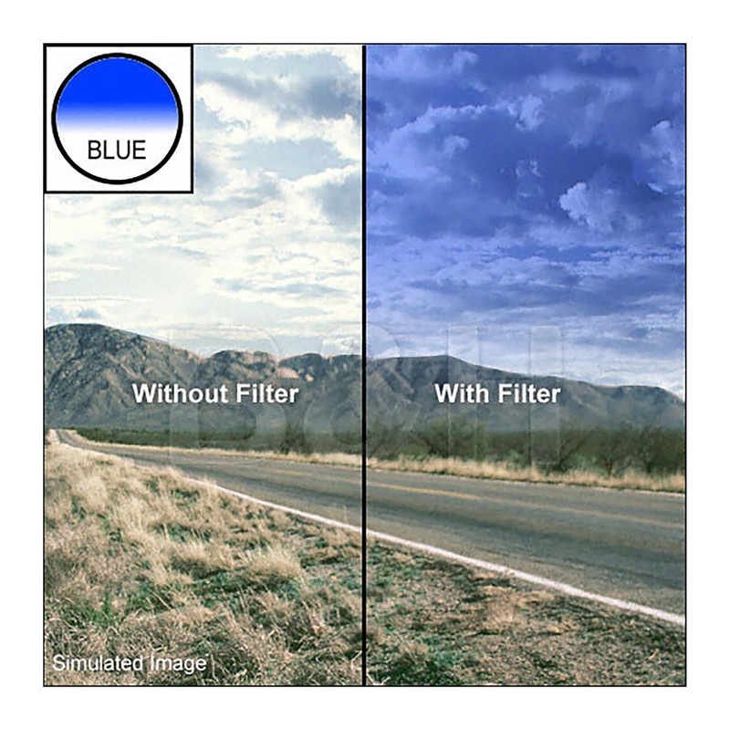 فیلتر لنز هویا مدل HALF COLOR BLUE-58MM