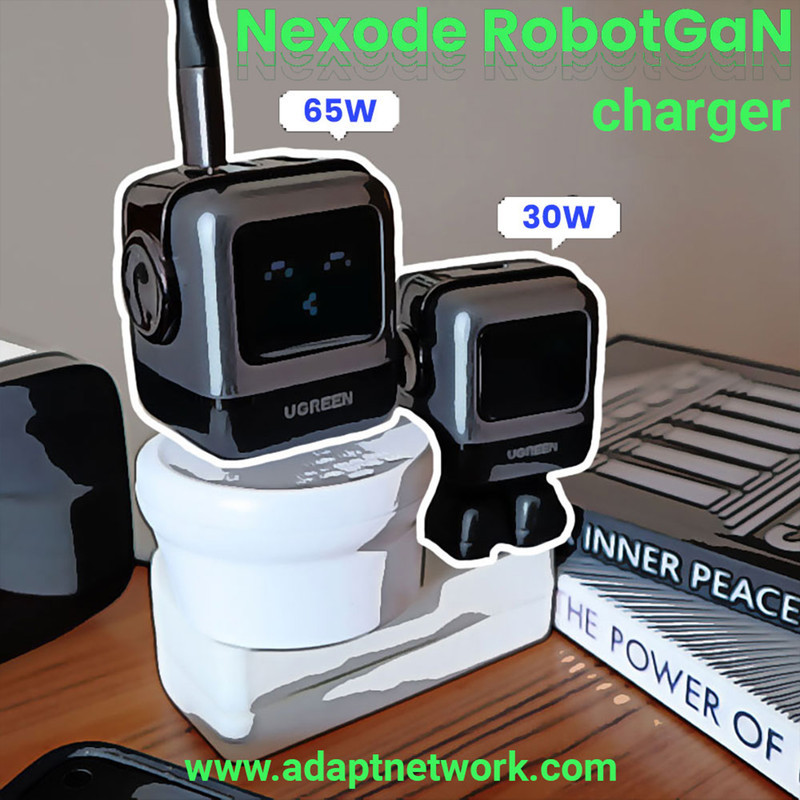 شارژر دیواری 30 وات یوگرین مدل Robot Nexode RG PD GaN Fast Charger به همراه کابل USB-C