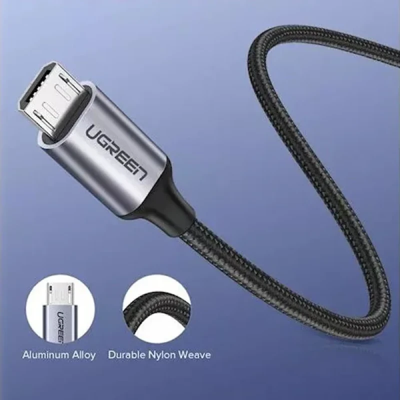 کابل تبدیل USB 2.0 به MICROUSB 2.0 یوگرین مدل US290 طول 2 متر