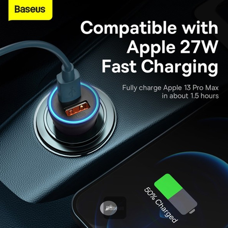 شارژر فندکی 60 وات بیسوس مدل CCJDZ-MC 60W