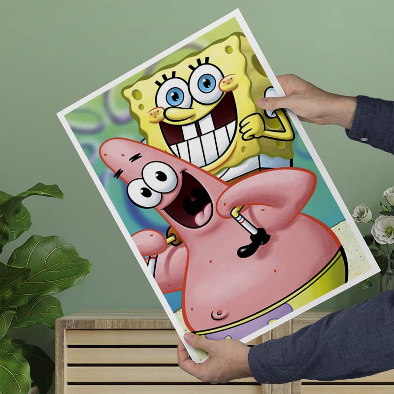 پوستر کارنيکا طرح باب اسفنجی spong bob کد 15341 مجموعه 8 عددی