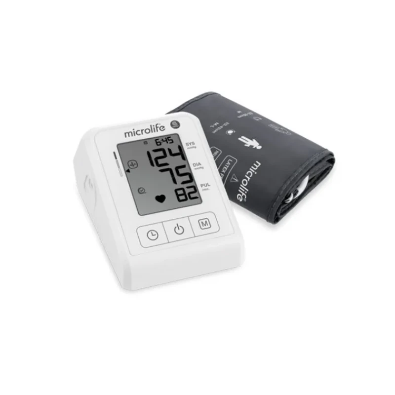 فشارسنج بازویی دیجیتال مایکرولایف مدل BP B1 Classic با قابلیت تشخیص آریتمی، نمایش میانگین نتایج و ذخیره 30 رکورد اندازه‌گیری، مناسب بازو 22 تا 42 سانتی‌متر و دارای تاییدیه CE