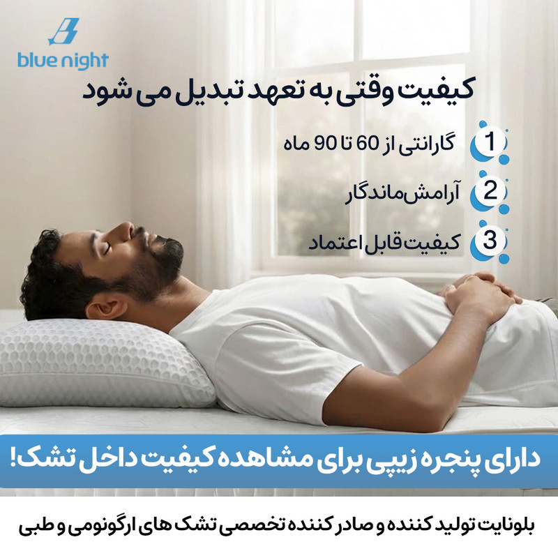 تشک طبی بلونایت مدل Marina دونفره سایز 160x200 سانتی متر