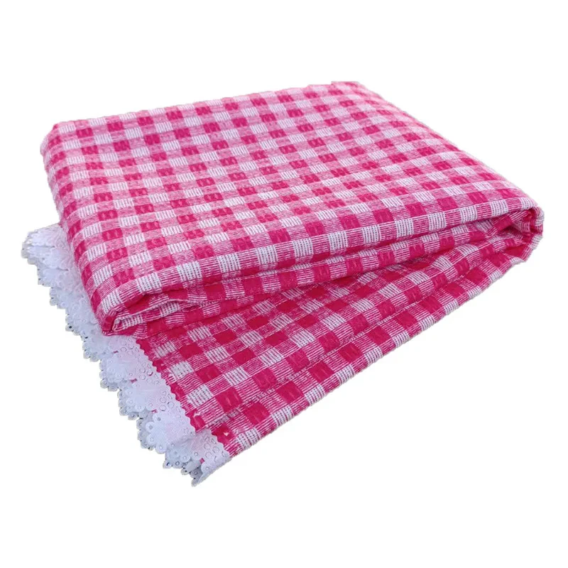 رومیزی اسپی توره مدل چهارخانه کد ET - N سایز 150x150 سانتی‌متر