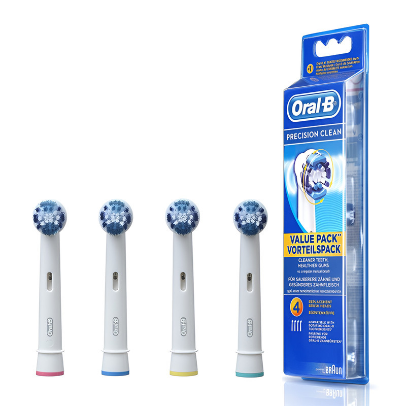سری یدک مسواک برقی اورال-بی مدل PRECISION CLEAN بسته 4 عددی