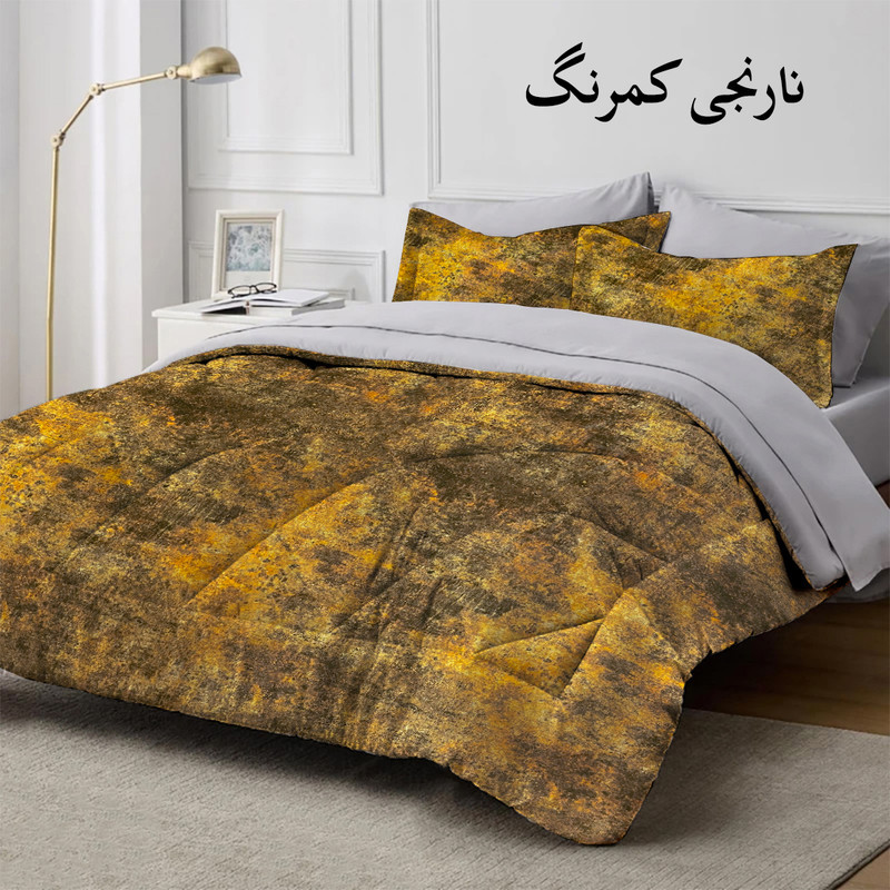 سرویس روتختی دو نفره 6 تکه نوپه هوم مدل مخمل پتینه 1028