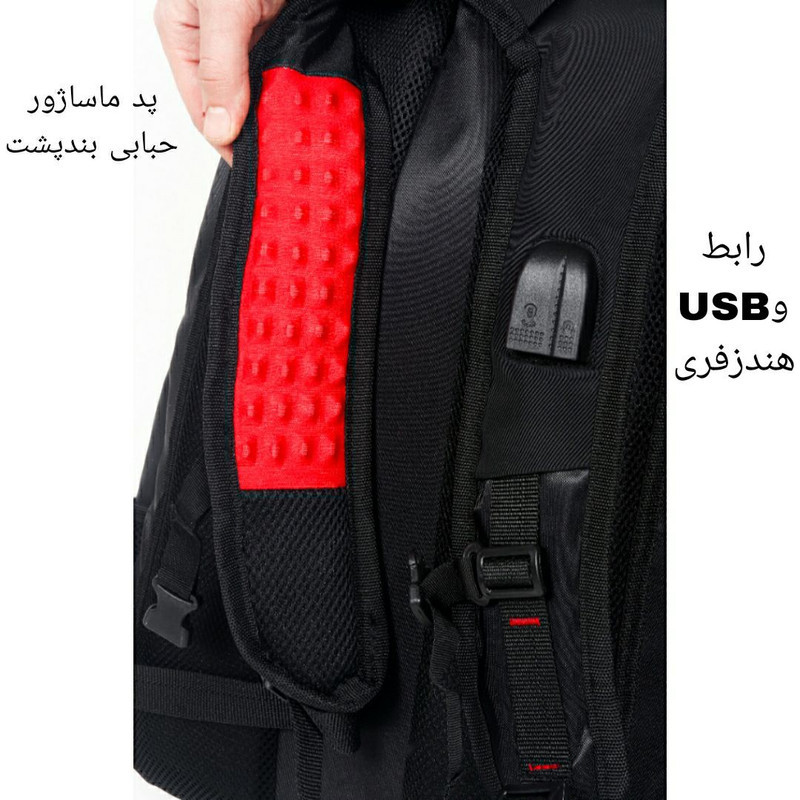 کوله پشتی لپ تاپ مدل Koo-ANTmstf مناسب برای لپ تاپ 15 تا 17 اینچی