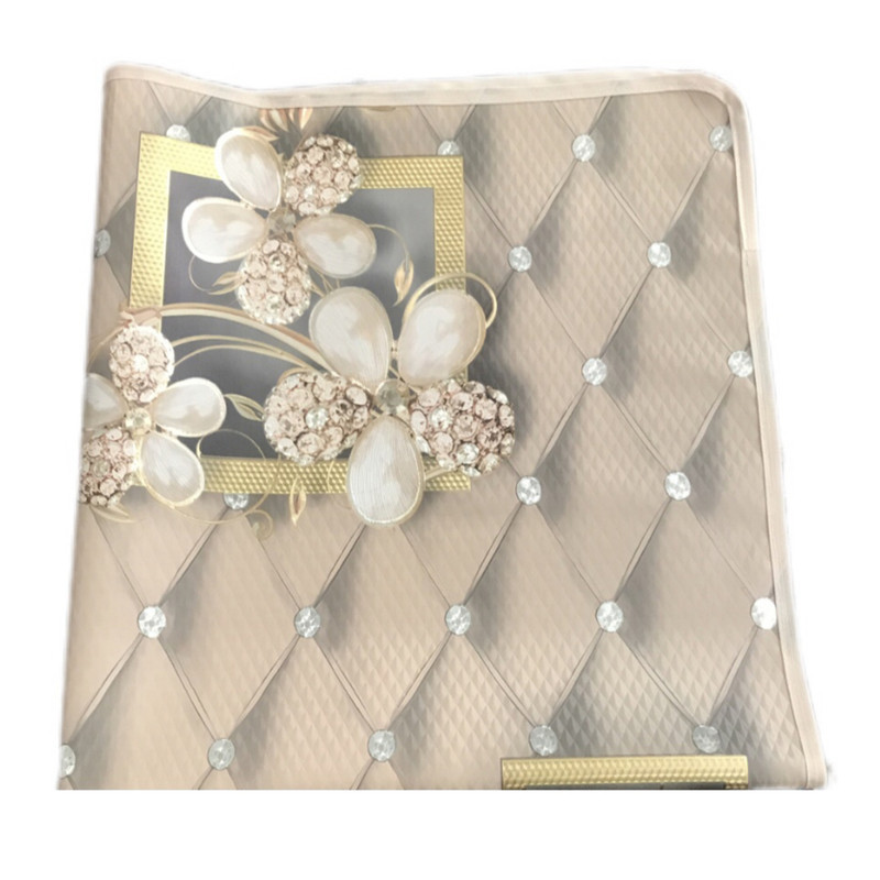 سفره 8 نفره مدل لایت طرح پشت نخی سایز 140×140 سانتی متر کد 04
