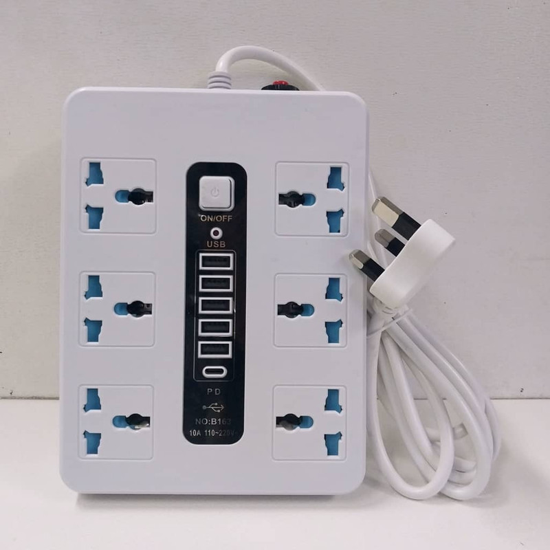 چندراهی برق مدل چندراهی power socket 5USB&1TYPE-C