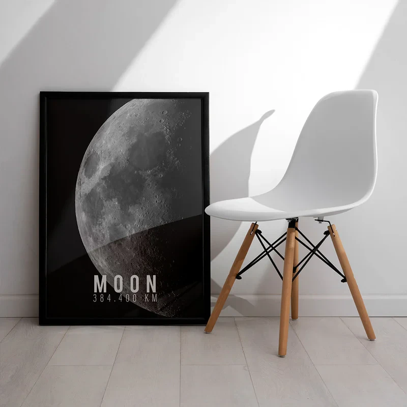 تابلو مدل دیواری طرح ماه Moon کد FD460