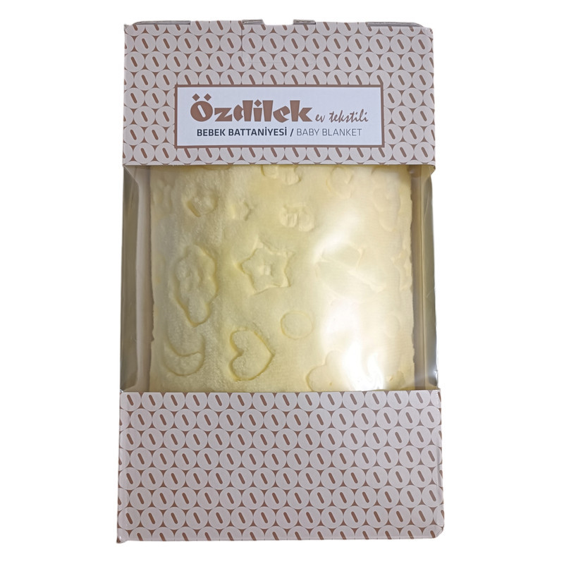 پتو کودک و نوزاد ازدیلک مدل Embos Sari سایز 120×100 سانتی متر