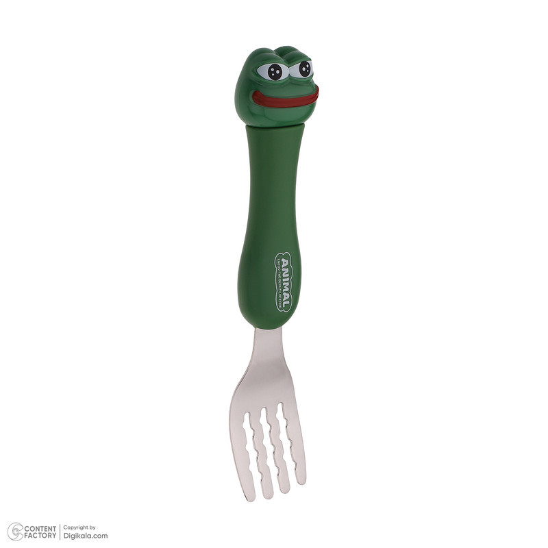 قاشق و چنگال کودک مدل Pepe the Frog بسته 2 عددی
