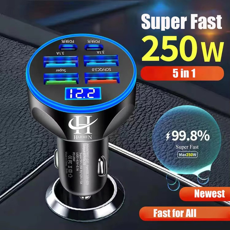 شارژر فندکی 66 وات هارمن مدل PD6QC3FST