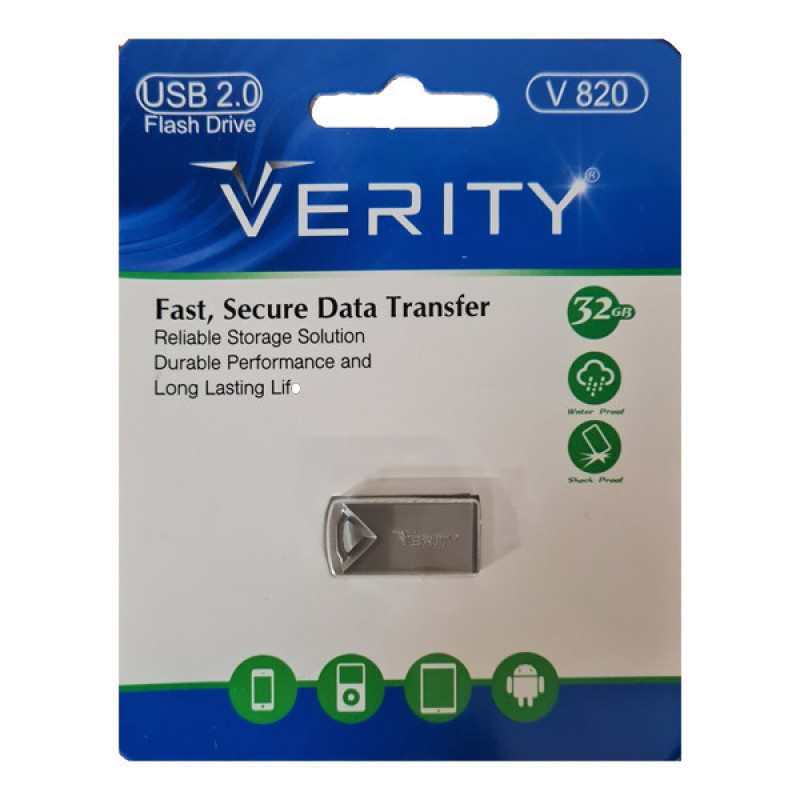 فلش مموری وریتی مدل V820 VERITY ظرفیت 32 گیگابایت