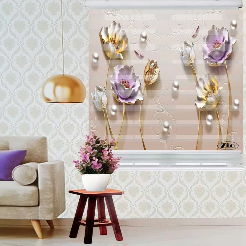پرده زبرا زیو کد 1087 سایز 150x150 سانتی متر