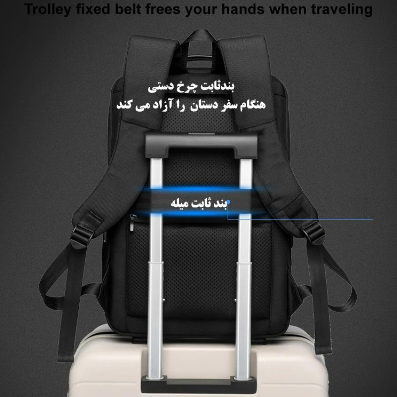 کوله پشتی لپ تاپ چینلو کد 5284 مناسب برای لپ تاپ 14.1 تا 15.6 اینچی