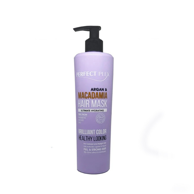 ماسک مو پرفکت پلکس مدل ARGAN MACADMIA مناسب انواع مو حجم 400 میلی لیتر