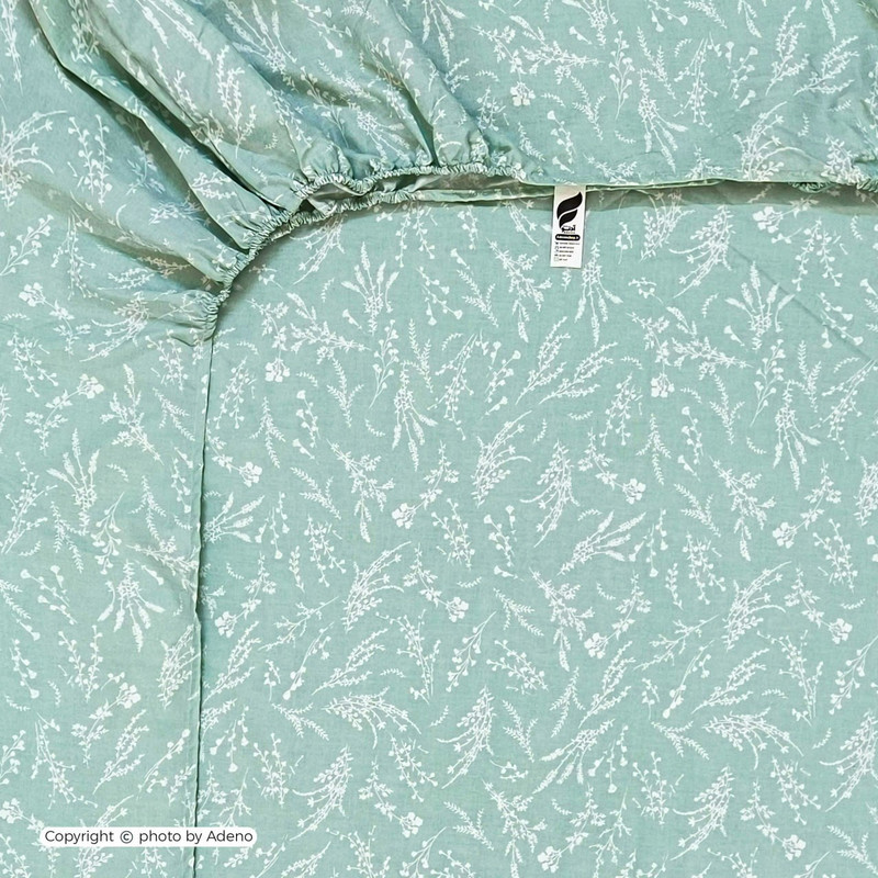 ملحفه نخ پنبه آدنو مدل رومین کد IR213 دونفره سایز 180x200 سانتی‌متر