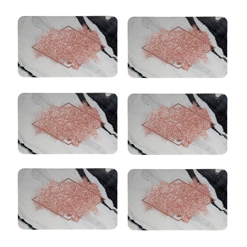 زیربشقابی طرح سنگ کد 8396 بسته 6 عددی