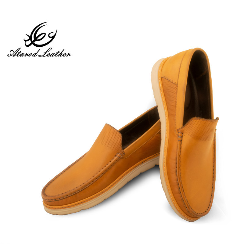 کفش کالج مردانه چرم عطارد مدل چرم طبیعی کد SH310