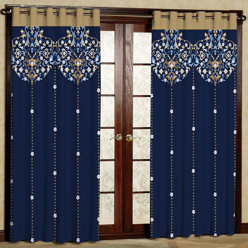 پرده مدل طرحدار مخمل پانچی کد 1908 سایز 200x140 سانتی متر