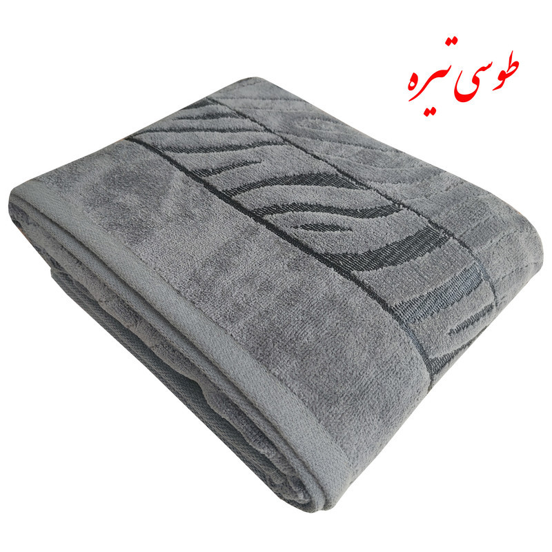 حوله حمام نساجی هنر یزد مدل tiger سایز 150×90 سانتی متر