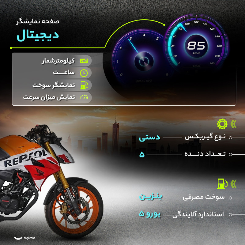 موتور سیکلت هوندا CB190r سی سی سال 1403