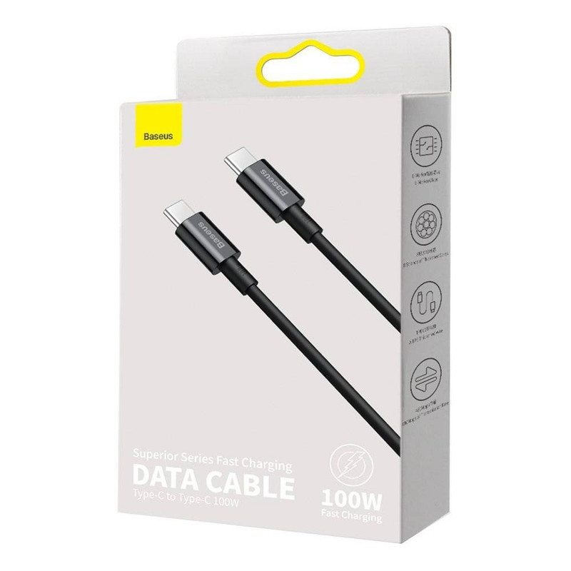 کابل USB-C به USB-C باسئوس مدل Superior-100W طول 1 متر