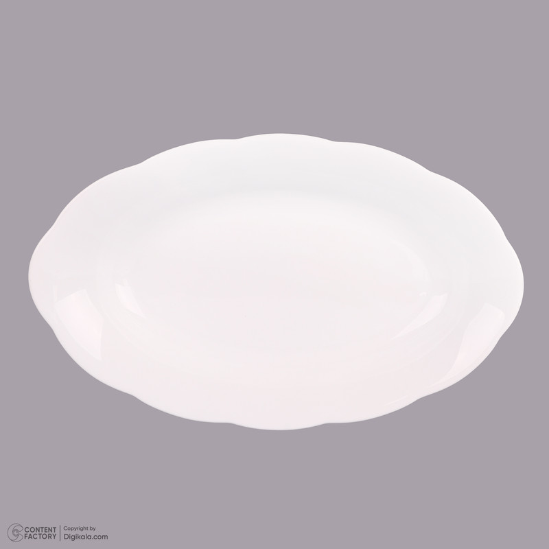 ظرف سرو مرغ و استیک آرکوپال آفر مدل نیلوفری بسته دو عددی، بیضی، سازگار با مایکروویو، قابل شست‌وشو با دست و ماشین ظرفشویی، ابعاد 15×15×5 سانتی‌متر