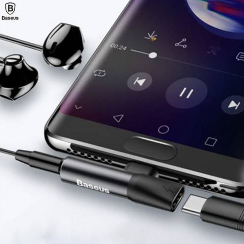 مبدل USB-C به AUXUSB-C بیسوس مدل L41 مناسب برای گوشی های شیائومی