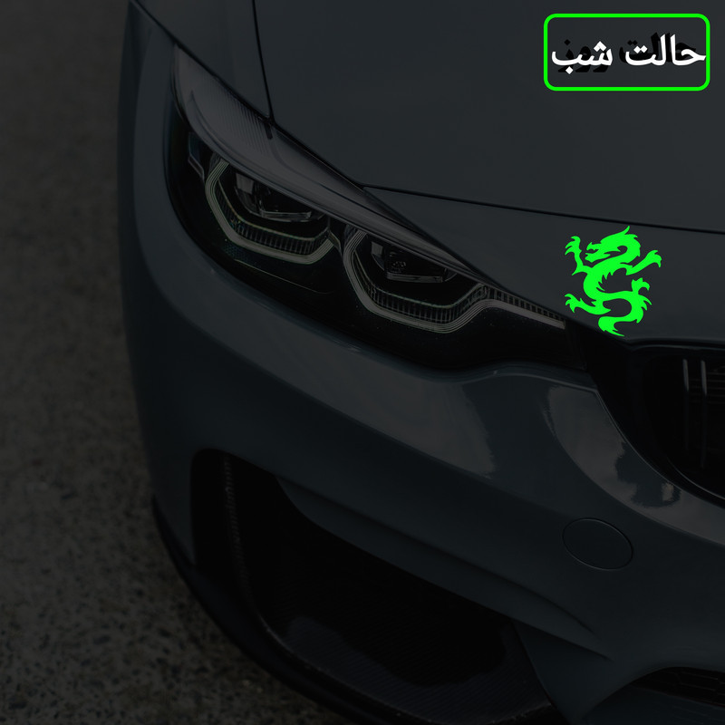 برچسب بدنه خودرو مدل شبنما طرح اژدها کد02