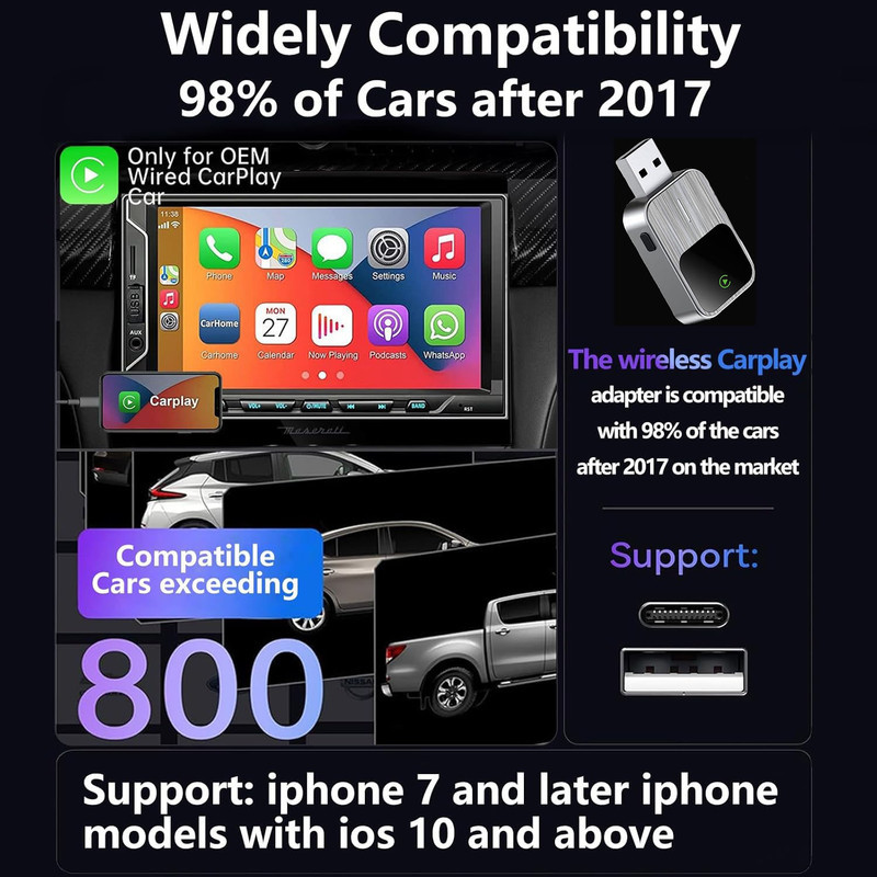کارپلی و اندروید اتو مدل 2in1 CarplayAndroid Auto k2