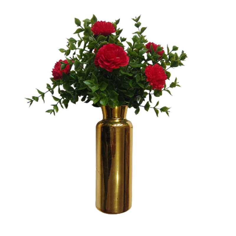 دسته گل مصنوعی شمشاد کد 500، شامل 6 گل، شاخه شمشاد، ابعاد 15×15×30 سانتی‌متر، وزن 150 گرم