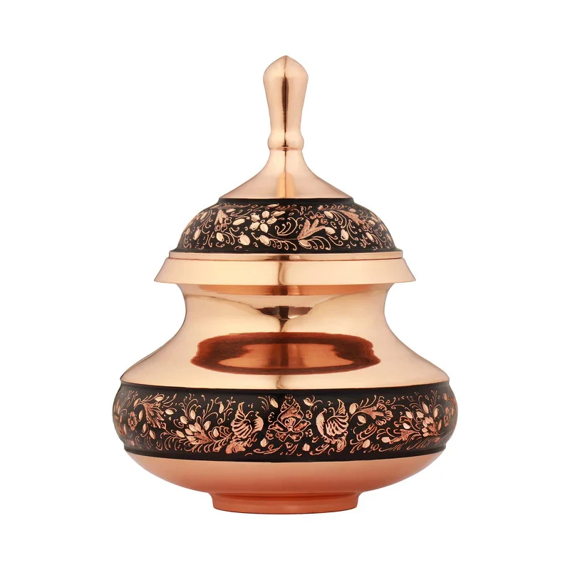 قندان مسی مدل الماس تراش کد 25