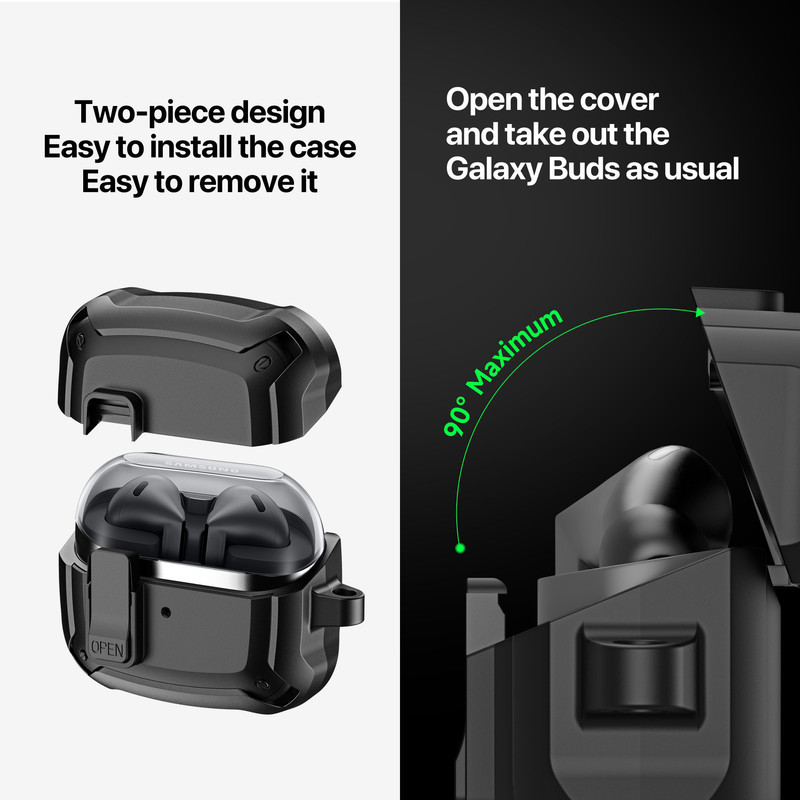کاور دوکس دوکیس مدل SECH مناسب برای کیس هدفون بلوتوثی سامسونگ Galaxy Buds 3  Buds 3 Pro