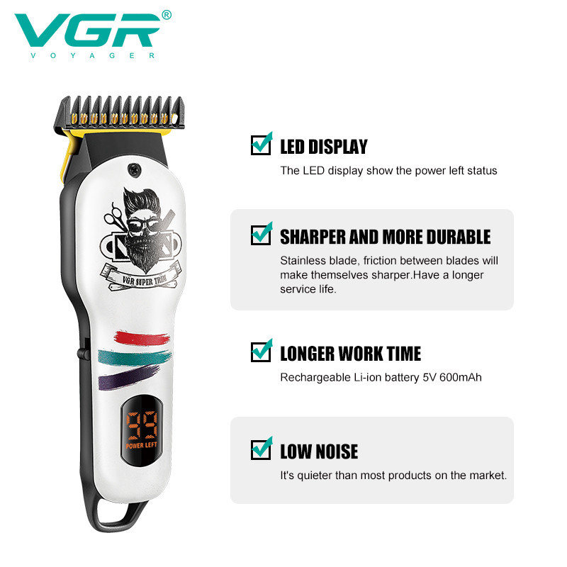 ماشین اصلاح موی سر و صورت وی جی ار مدل V-971