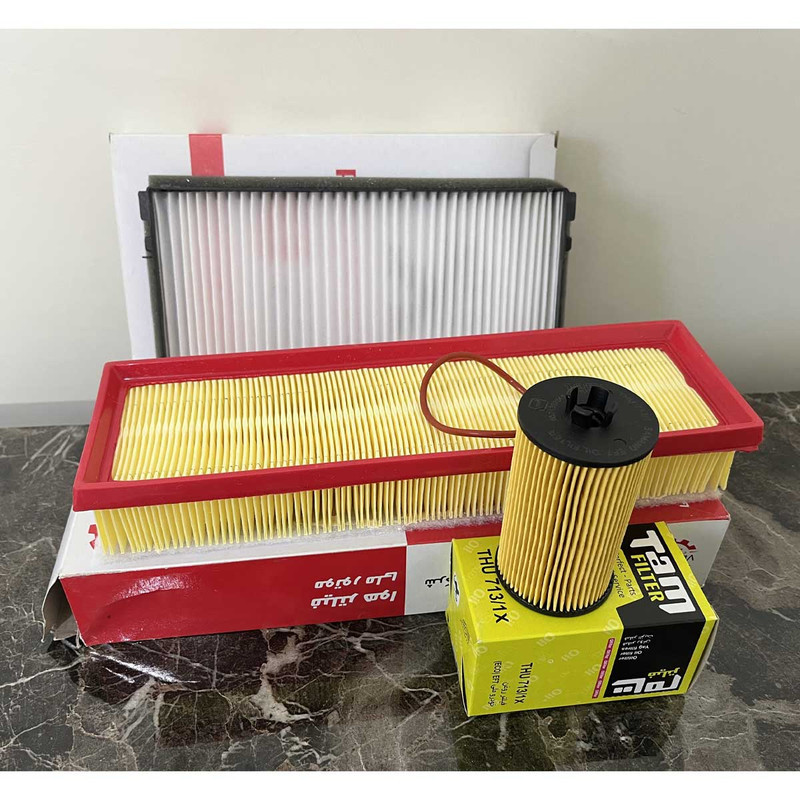 فیلتر روغن تام مدل THU 7131X مناسب برای دناسمندسورنEF7 به همراه فیلتر هوا و کابین