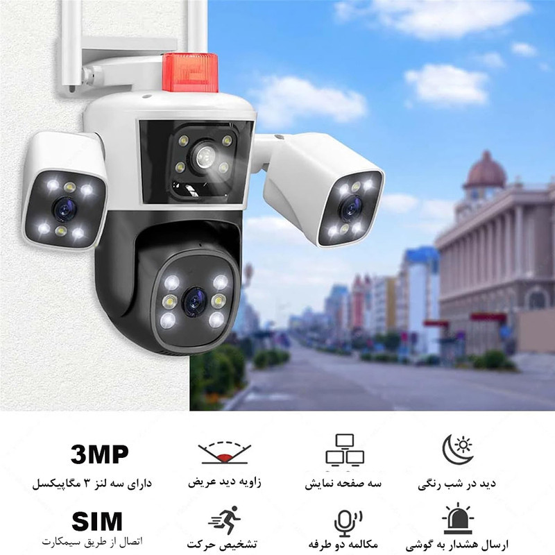 دوربین مداربسته تحت شبکه مدل سه مگاپیکسل کد QQ-849-WP