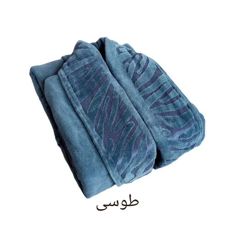 حوله پالتویی پاموک مدل یقه زبرا سایز 125 مناسب برای قد 160 تا 180 سانتی متر