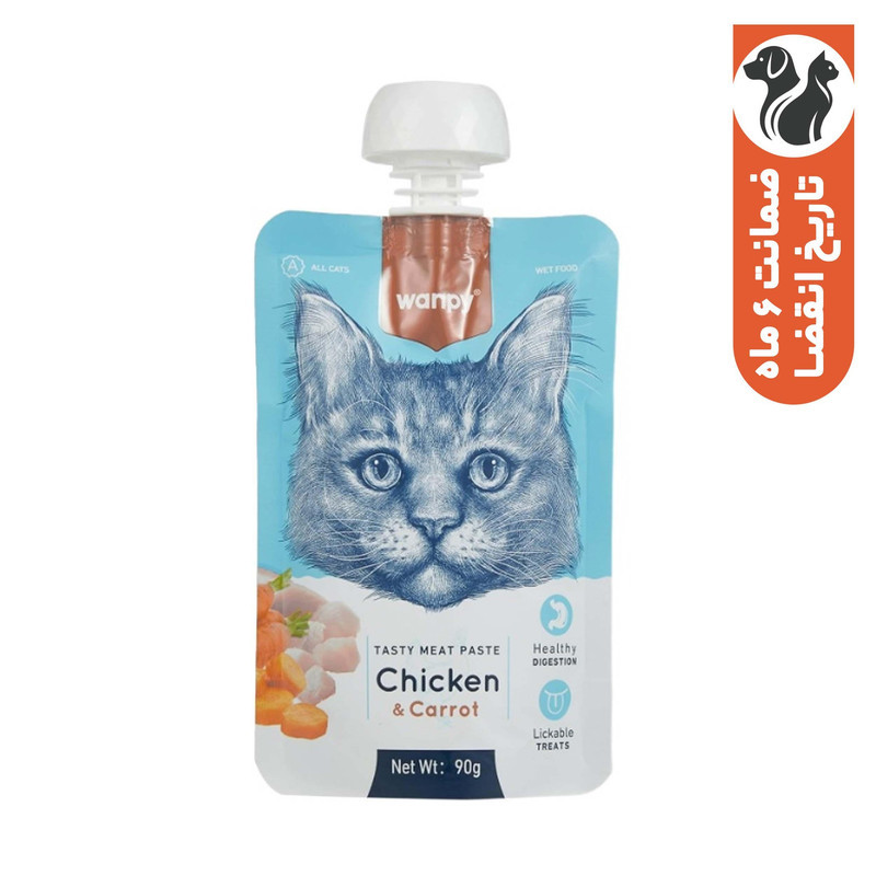 پودینگ گربه ونپی مدل سفارش اروپا طعم مرغ و هویچ وزن 90 گرم
