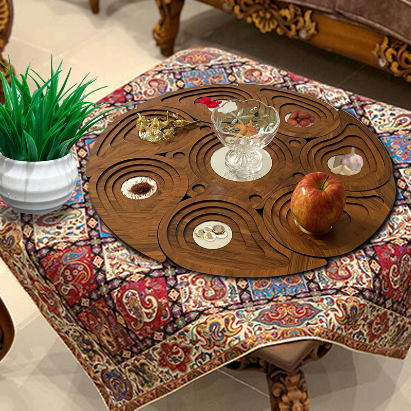 مجموعه هفت سین 8 پارچه عرش دیس طرح خورشید مدل روشن hs01