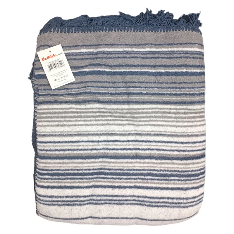 پتو ازدیلک مدل Stripe Lacivert سایز 170×130 سانتی متر