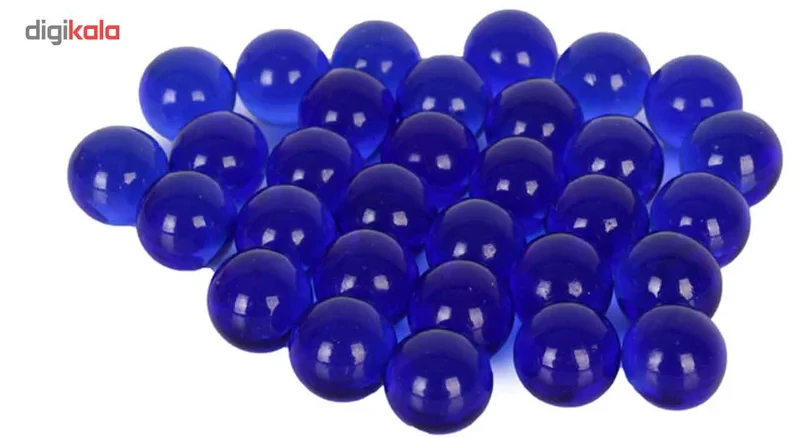 تیله شیشه ای مداد چوبی مدل Navy Blue بسته 25 عددی