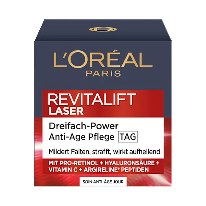 کرم روز ضد چروک لورآل مدل REVITALIFT LASER مناسب برای انواع پوست حجم ۵۰ میلی لیتر