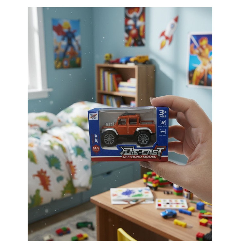 ماشین بازی مدل آفرود عقبکش فلزی کد DIE-CAST-TRB