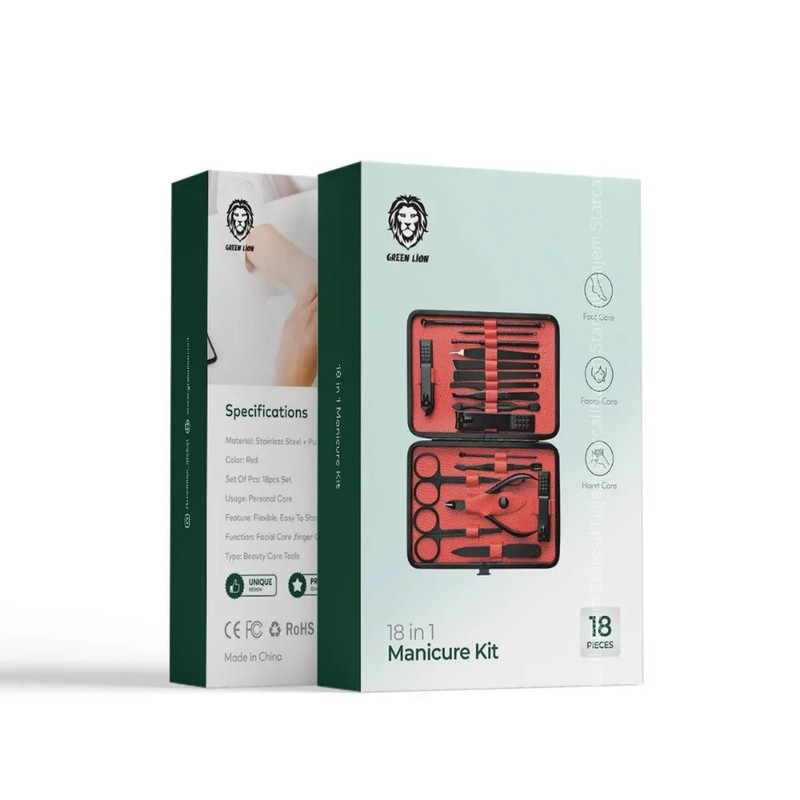 ست مانیکور و پدیکور گرین لاین مدل Clipper مجموعه 18 عددی