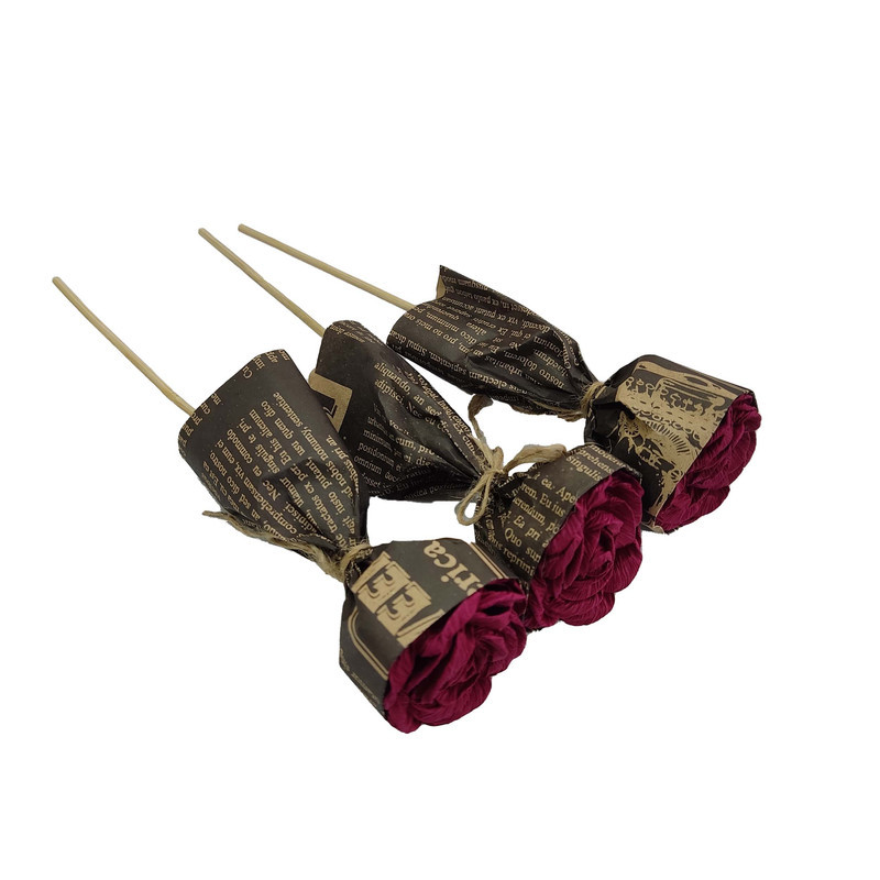 دسته گل مصنوعی مدل هدیه کد I24V مجموعه 3 عددی