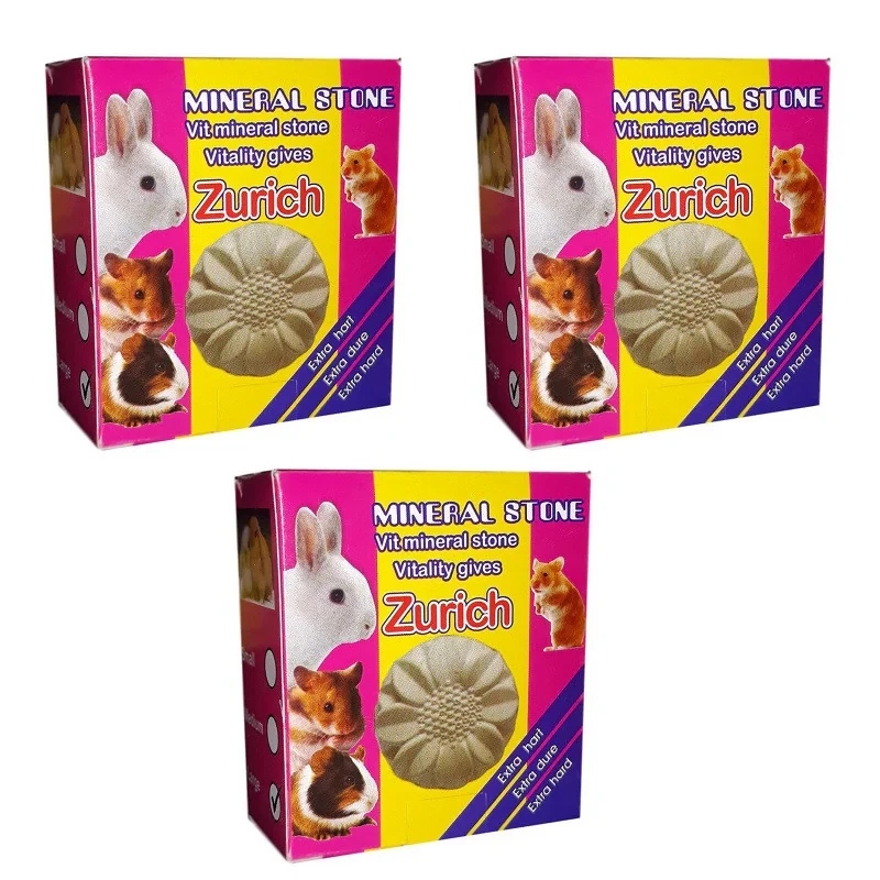 سنگ کلسیم جوندگان زوریچ کد SK-J-3 وزن 80 گرم بسته 3 عددی